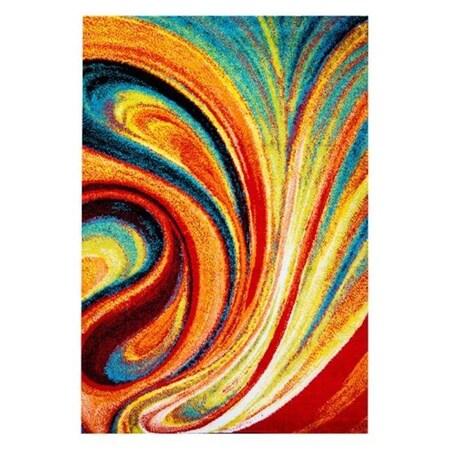 Home Dynamix Home Dynamix 769924410738 7 ft. 10 in. x 10 ft. 2 in. Splash Adja Area Abstract Rug - Red; Blue & Green 769924410738